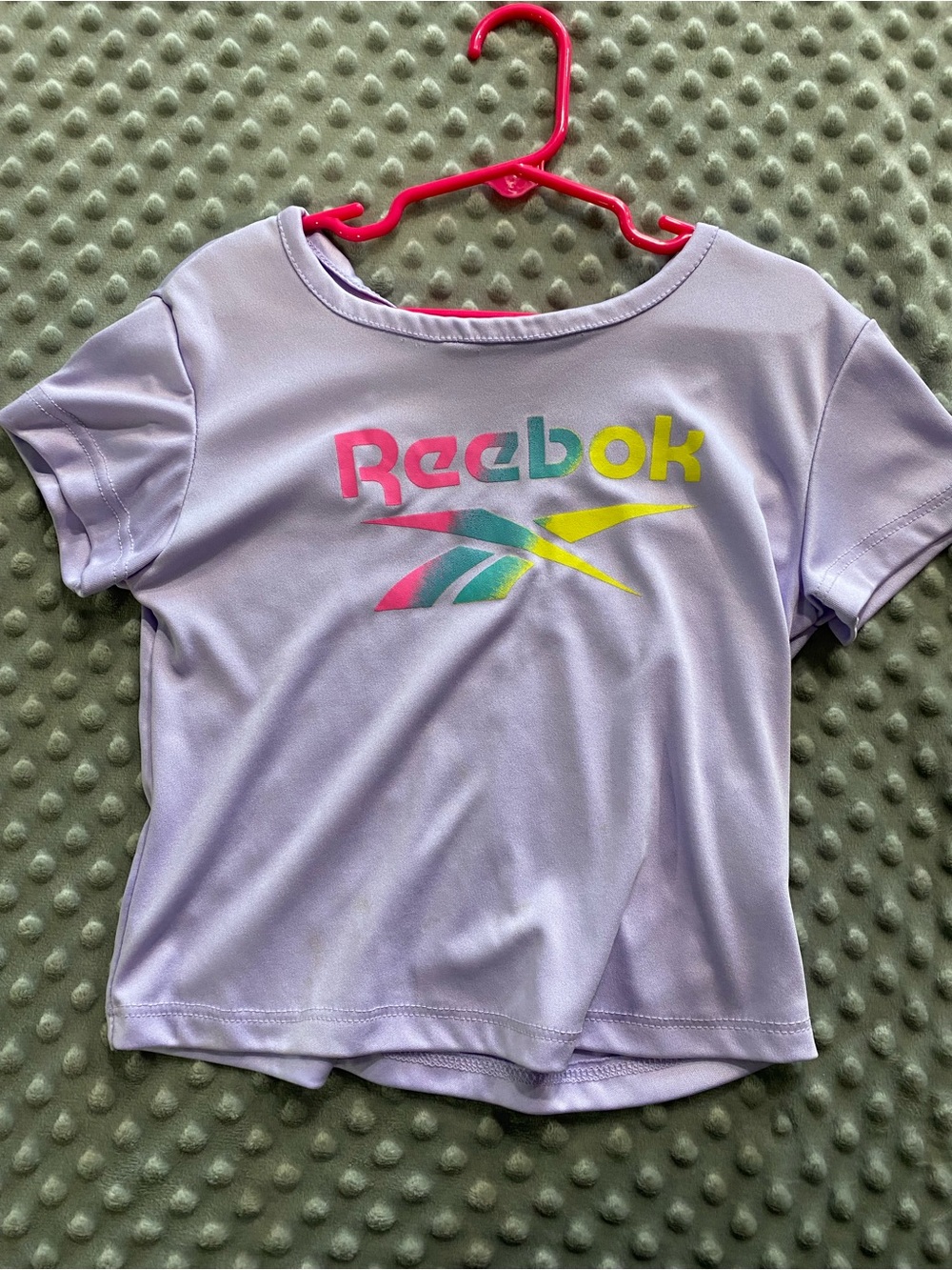 Reebok Lavender Short Sleeve Tee with Multicolor Logo